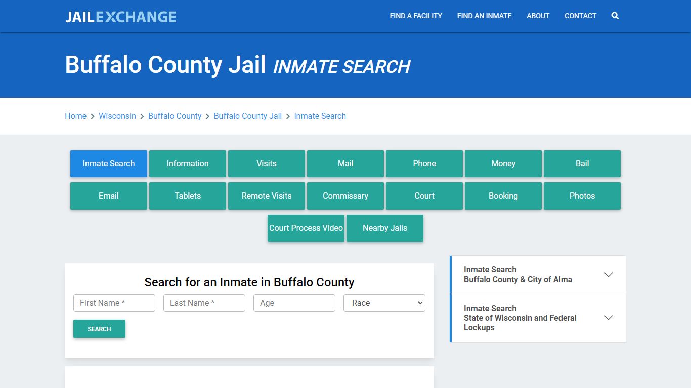 Buffalo County Jail, WI Inmate Search: Roster & Mugshots